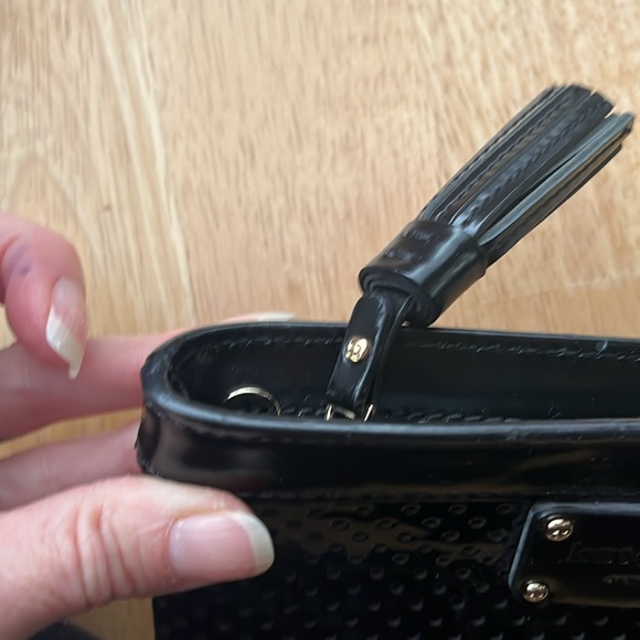 Like new Kate Spade black patten leather wristlet with removable strap - Picture 10 of 16